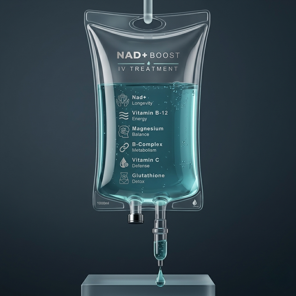 NAD+ Boost mobile IV therapy bag